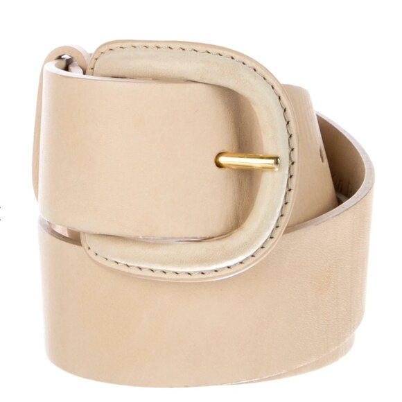 Ryan Roche Suede Belt Neutral Sz L - Picture 1 of 8
